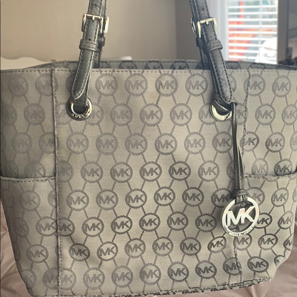 MK grey tote bag